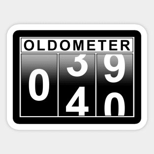 40th Birthday Oldometer Sticker